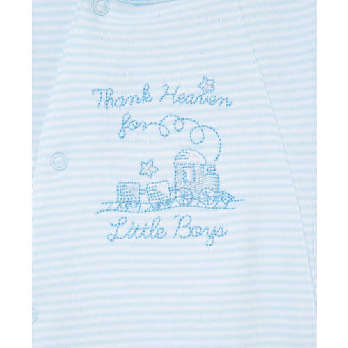 Thank Heaven for Little Boys Footed One-Piece (Hat not included)