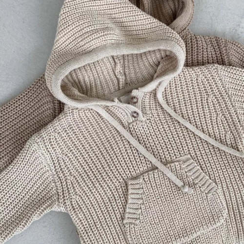 Knitted hooded Romper