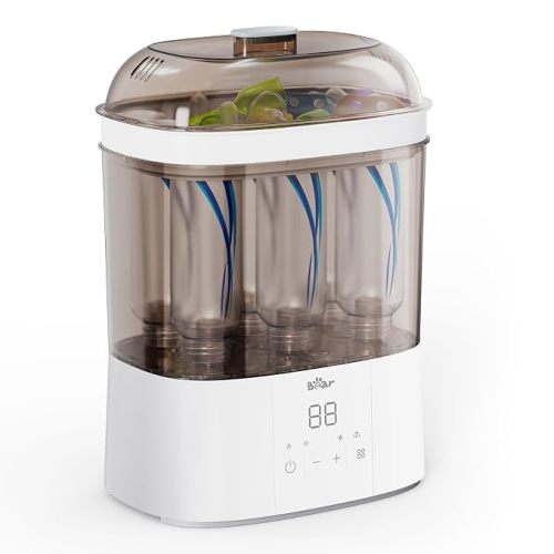 Bear Bottle Sterilizer and Dryer, 2-Layer Electric Steam Sanitizer