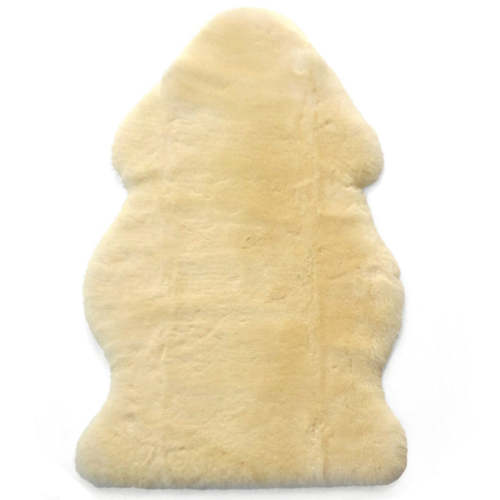 Sheepskin Rug for Babies, 100% Natural, Shorn Lambskin Wool, 2 x 3 Feet, Flax Flax