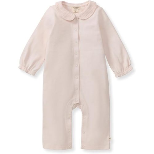 Burt's Bees Baby baby-girls Long Sleeve Jumpsuit, 100% Organic Cotton, One-piece Coverall Outfit With Collar