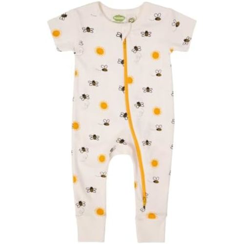 PARADE Organic Signature Print '2-Way' Zip Romper - Short Sleeve
