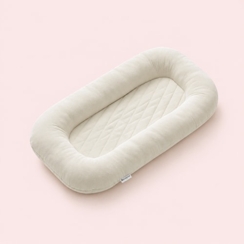 Ultra-Soft Striped Infant Lounger Bed