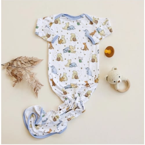 100 Acre Snooze Blue Infant Gown – Jammie Jams