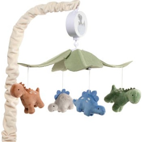 Dino-Might Multicolor Dinosaur Musical Baby Crib Mobile Soother Toy
