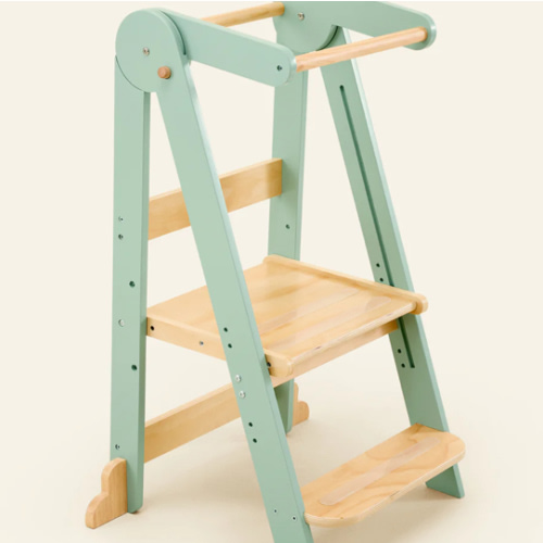 HARPPA Nordi | Foldable Toddler Tower – Compact Montessori-Inspired Standing Tower for Ages 2–6, Wooden Convertible Tower for Kitchen, Bathroom & More