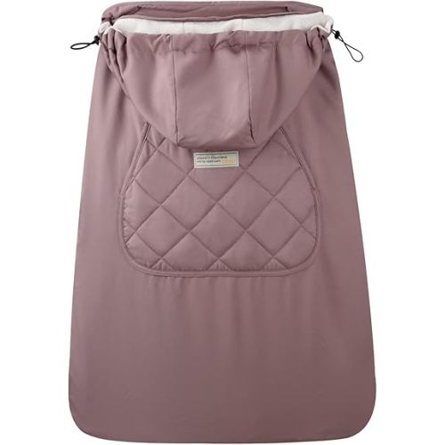 Bebamour Universal Hoodie All Season Carrier Cover for Baby Carrier (Light Pink)