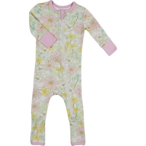 Convertible Romper Fitted Long Sleeve Pajama, 3-6M