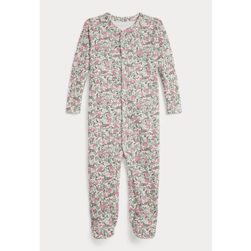 Floral Cotton Interlock Footed Coverall