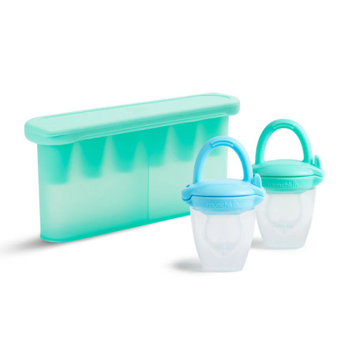 Silicone Baby Food Feeders & Freezer Tray Bundle