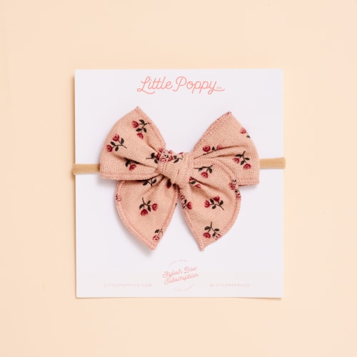 Rosewood Floral Headband Bow