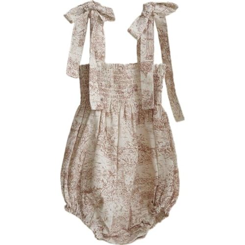 NOTHING FITS BUT Baby’s Classic Linen Cotton Dress, Yunji Onesie, Infant’s Casual Frock