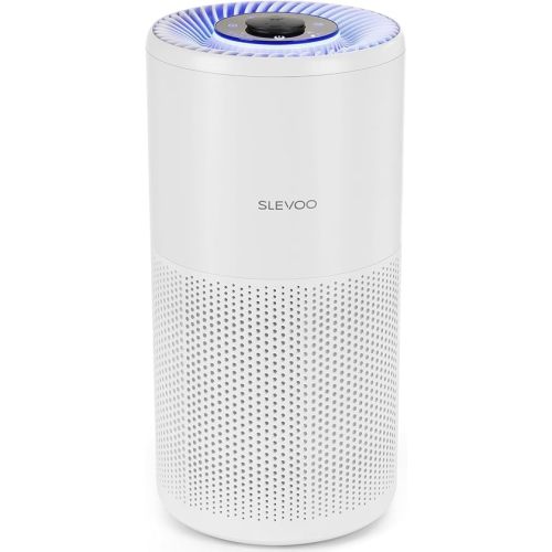 Air Purifiers for Large Room Up to 1095 Ft² Home Bedroom in 1 Hr, H13 True HEPA Air Purifier Effectively Lower 99.97% Smoke, Airborne Particles, Pet Dander with 3 Pieces Replacement Pre Filter (White)