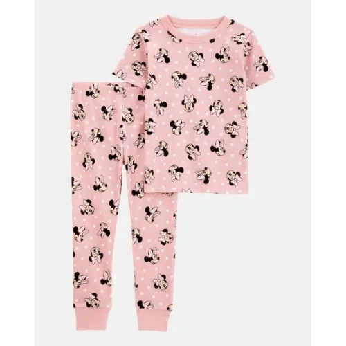 Toddler Girl Minnie Mouse Snug Fit Cotton 2-Piece Pajamas - Pink | Carter's