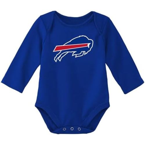 Outerstuff NFL Newborn & Infants 0-24 Months Official Primary Logo Long Sleeve Creeper Bodysuit Romper