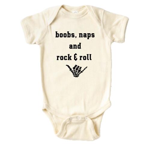 Rock N Roll Baby Bodysuit, Rock Baby Clothes, Heavy Metal, Funny Baby Clothes, Breastfeeding Gift, Baby Announcement, Cute Newborn Outfit