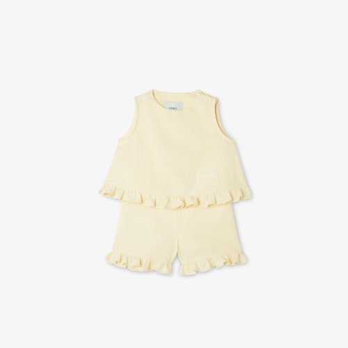 Baby playsuit Yellow seersucker playsuit