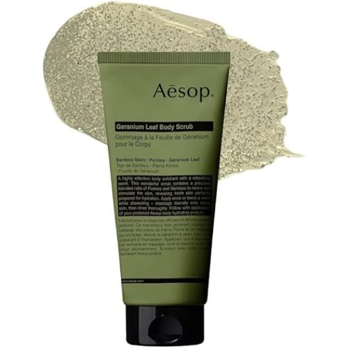Aesop Geranium Leaf Exfoliating Body Scrub | Smooth, Soft, Hydrated Skin | 6.2 oz / 180mL