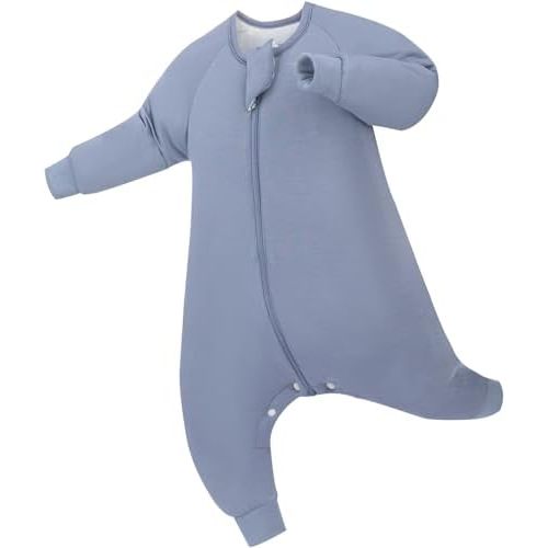 PurComfy Supersoft Active Toddler Sleepsuit 1.0 TOG Long Sleeve Wearable Blanket with Legs All-Season Cozy Sleeper