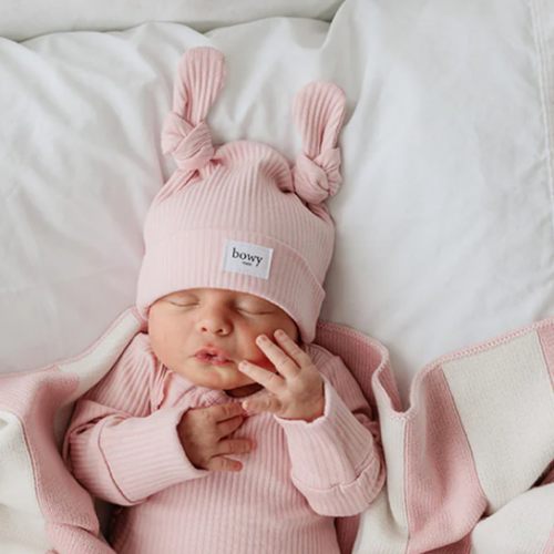 Double Knot Beanie - Dusty Pink