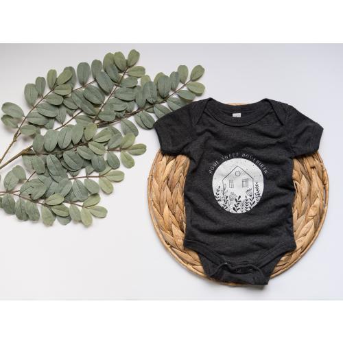 Homebirth Baby Bodysuit, Born at Home One Piece, Home Sweet Homebirth clothing, home grown, waterbirth, natural birth, gift for newborn