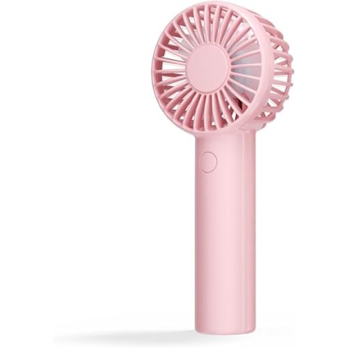 Mini Handheld Fan, Powerful 3 Speed Portable Personal Fan, Cute and Pocket Design, USB Rechargeable for Makeup/Lash/Travel/Outdoors, Summer Gift for Stylish Girls Women Kids-Pink