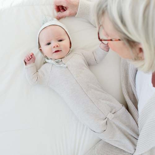 GOWNS | STORM GRAY| 0-3 MONTHS