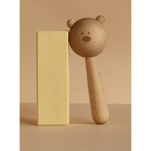 Sabo Concept Bear Rattle - Natural