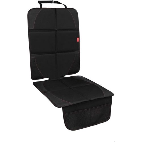 Car Seat Protector for Child, Baby, Pets -1 Pack car seat Cover with Thick Padding- Waterproof Universal Size with Mesh Pockets (Black)