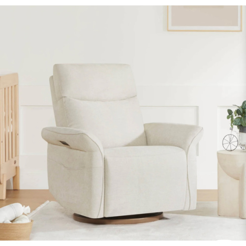 Vinca Power Swivel Nursery Glider Recliner with Power Lumbar & Headrest