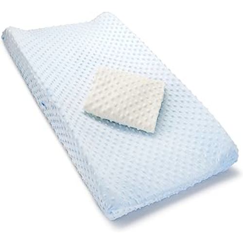 Munchkin® Diaper Changing Pad Covers, 2 Pack, Blue/White – Fits Standard Contoured Changing Pads