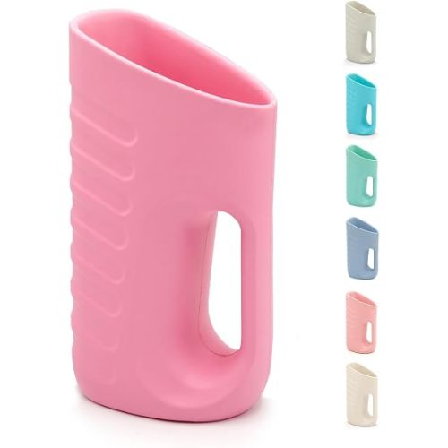 Babylush Baby Bath Rinse Cup & Rinser – 1000ml Soft EVA, 0.3lb Lightweight, BPA-Free Bath Water Pourer, Baby Bath Pitcher, Shower Cup for Kids (Pink)