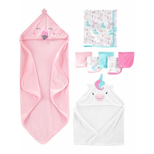 Simple Joys by Carter's Baby Girls' 8-Piece Towel and Washcloth Set