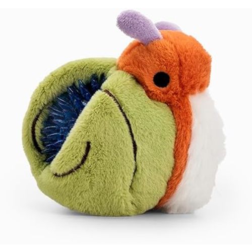 Flourish Pets 2 in 1 Multi-Layer Chew Toy for Active Dogs | Non-Toxic BPA Free Double Stitched Soft Fabric Exterior Dog Toys | Long-Lasting Dog Plush Toys – Snail 3.5"