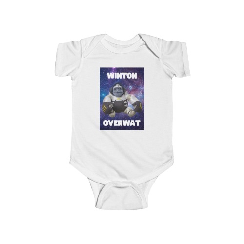 Winton Overwat baby bodysuit | space gorilla graphic infant onesie