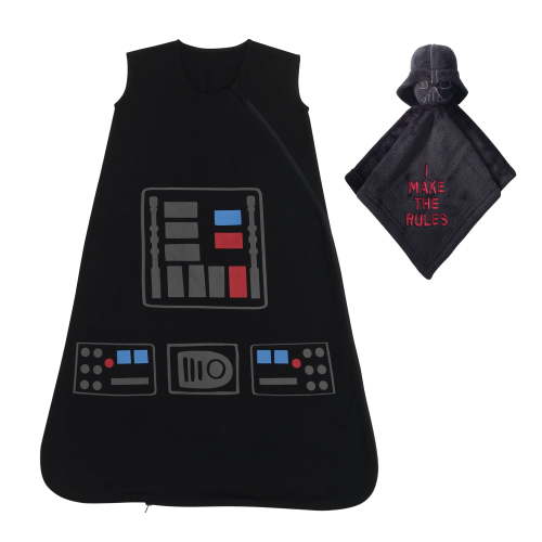 Lambs & Ivy Star Wars Darth Vader Wearable Blanket and Lovey Baby Gift Set, 6-12 Months