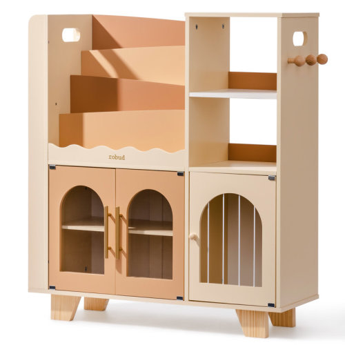 Latitude Run® 35''Hx31.2''W Kids Bookshelf and Toy Storage Organizer, Organizer Cabinet, Book Display & Reviews | Wayfair