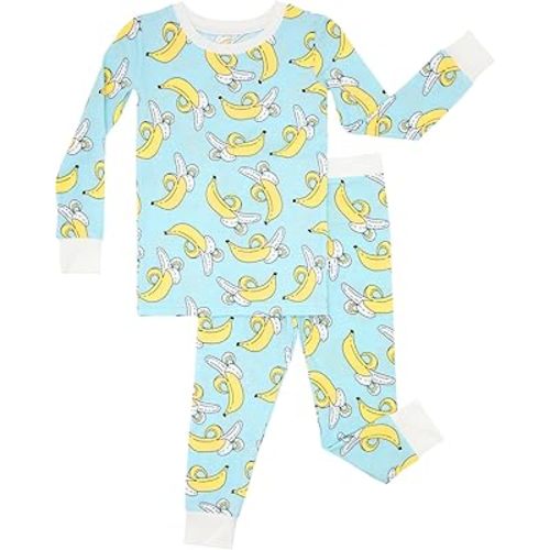 Little Sleepies Two-Piece Pajama Set for Boys & Girls, Soft Viscose from Bamboo Toddler Pajamas for Kids, Family Matching PJs