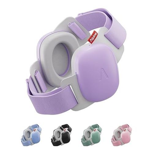 Alpine Muffy Baby Comfort - Protects Hearing for Babies and Toddlers - CE & ANSI Certified - Headband for Safe fit & Comfort - Adjustable for Ages 3-48 Months - 24dB Sound Reduction, Purple