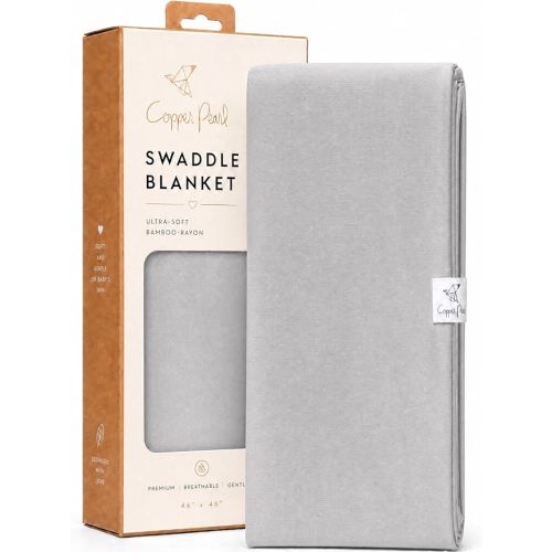 Copper Pearl Swaddle Blankets for Newborns | Soft Stretchy Receiving Blankets for Boys and Girls | Large 46 x 46 Inch Baby Blankets | Lightweight and Breathable Swaddles | Stone