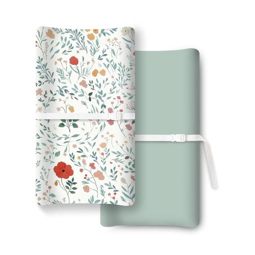 Extra Stretchy Changing Pad Cover, Ultra Soft Premium Jersey Knit Changing Pad Sheets, Unisex for Boys Girls, Fits All Standard Changing Tables/Dresser Tops - 2 Pack