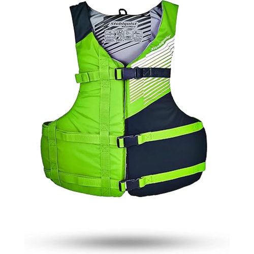 Stohlquist Kids Life Jacket 50-90 lbs - Coast Guard Approved Life Vest - Type III PFD for Boys and Girls - Secure & Adjustable Fit for Swimming, Boating & Water Sports