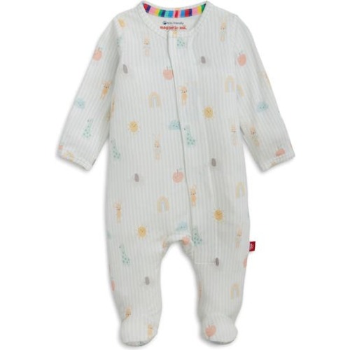 Lullaby Sky Magnetic Convertible Footie, 0-3M