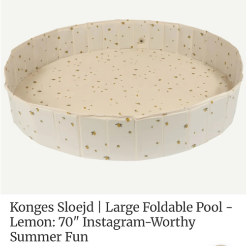 Large Lemon Print Pool | 70" Foldable Summer Pool – Playroom Collective