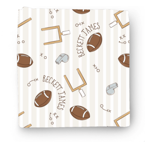 Tiny Touchdowns Personalized Swaddle Blanket