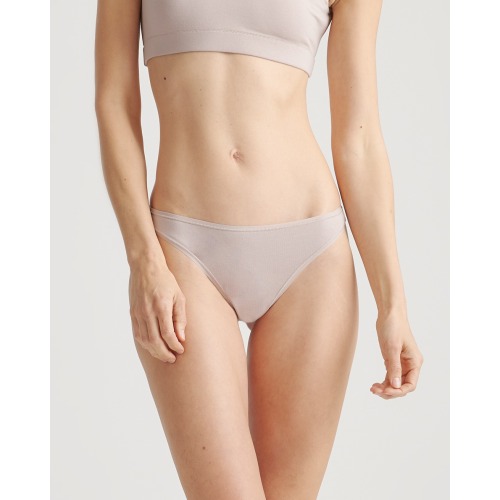 Organic Cotton Thong (6-pack) in Mink