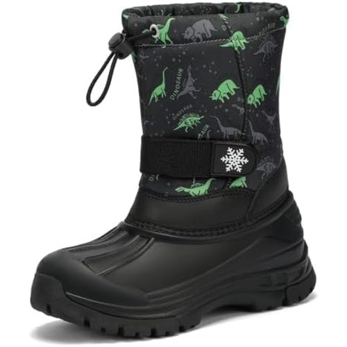 koppu Boys Girls Snow Boots Kids' Waterproof Snow Boots for Winter Slip Resistant Cold Weather Shoes