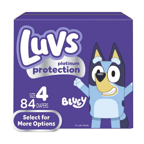Platinum- Luvs Baby Diapers Size 4, 84 Count