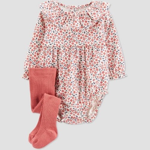 Baby Girls' Floral Bubble Jumpsuit - Just One You® made by carter's Pink/White