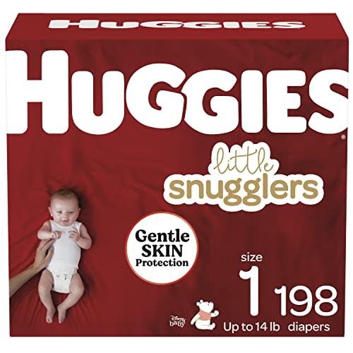 Baby Diapers Size 1, 198 Ct, Huggies Little Snugglers